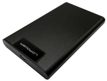 2.5" (6,35cm) LC-Power USB-C Festplattengehäuse LED Anzeige, Schwarz (für SATA HDD / SSD)