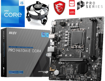 Intel Core i5-12400F - Intel Kühler - MSI PRO H610M-E