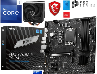 Intel Core i9-14900K - Heatpipe Kühler - MSI PRO B760M-P