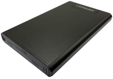 2.5" (6,35cm) LC-Power USB-C Festplattengehäuse LED Anzeige, Schwarz (für SATA HDD / SSD)
