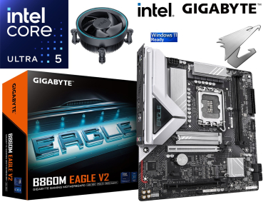Intel Core Ultra 5 225 - Intel Kühler - GIGABYTE B860M Eagle V2