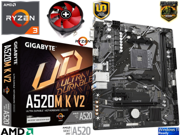 AMD Ryzen 3 3100 - AMD Kühler - GIGABYTE A520M K V2
