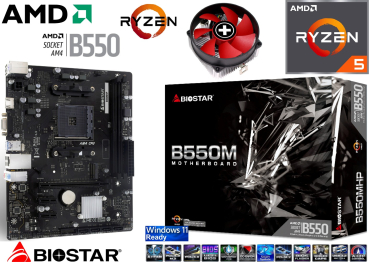 AMD Ryzen 5 3600 - AMD Kühler - Biostar B550MHP