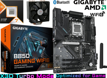 AMD Ryzen 7 7800X3D - Heatpipe Kühler - GIGABYTE B850 Gaming WIFI6