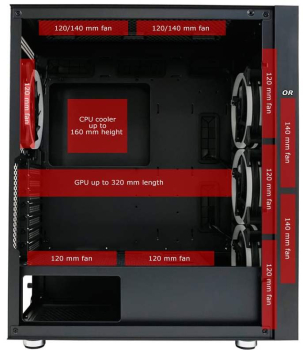 LC-Power Gaming 802B Black_Wanderer_X, schwarz, Glasfenster