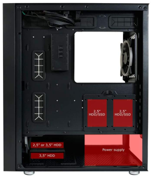 LC-Power Gaming 802B Black_Wanderer_X, schwarz, Glasfenster