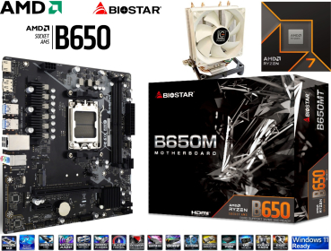 AMD Ryzen 7 8700F - Heatpipe Kühler - Biostar B650MT