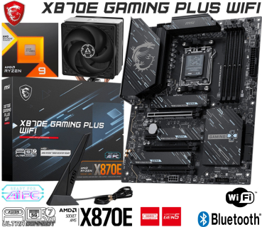AMD Ryzen 9 9900X3D - Heatpipe Kühler - MSI X870E Gaming Plus WIFI