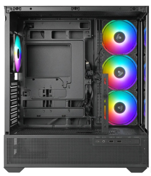 Preview: AZZA Tiara 501B, schwarz, Glasfenster