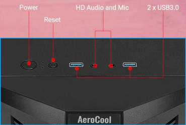 AeroCool Prime ARGB, Glasfenster