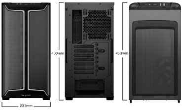 be quiet! Pure Base 501 DX Black, Glasfenster