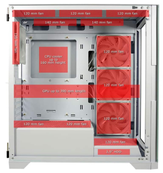 LC-Power Gaming 806W Crosswind_X, weiß, Glasfenster