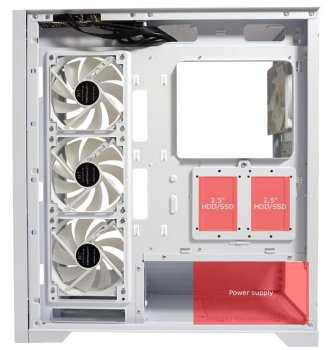 LC-Power Gaming 806W Crosswind_X, weiß, Glasfenster