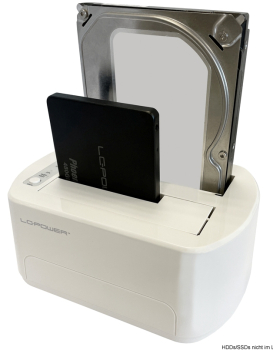 2,5" / 3,5" HDD+SSD LC-Power USB3.2 Dual Bay Dockingstation mit Klon-Funktion