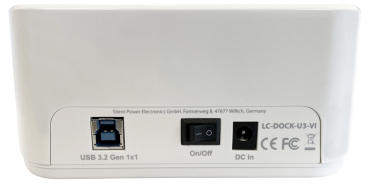 2,5" / 3,5" HDD+SSD LC-Power USB3.2 Dual Bay Dockingstation mit Klon-Funktion