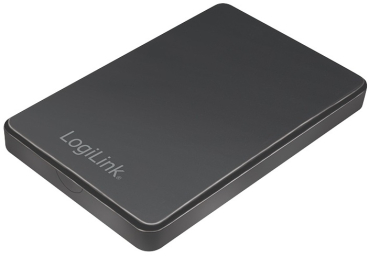 2.5" (6,35cm) LogiLink USB 3.0 Festplattengehäuse LED Anzeige, Schwarz (für SATA HDD / SSD)