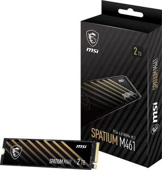 2TB SSD M.2 PCIe 4.0 NVMe MSI Spatium M461 (Lesen: 5000 / Schreiben: 4200)