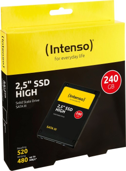 240GB SSD Intenso High Performance (Lesen: 520 / Schreiben: 480)