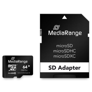 Preview: 64GB MediaRange microSDXC Class 10 (inkl.SD-Adapter)