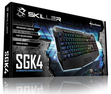 Preview: Sharkoon Skiller SGK4 Gaming-Tastatur mit RGB-Hintergrundbeleuchtung