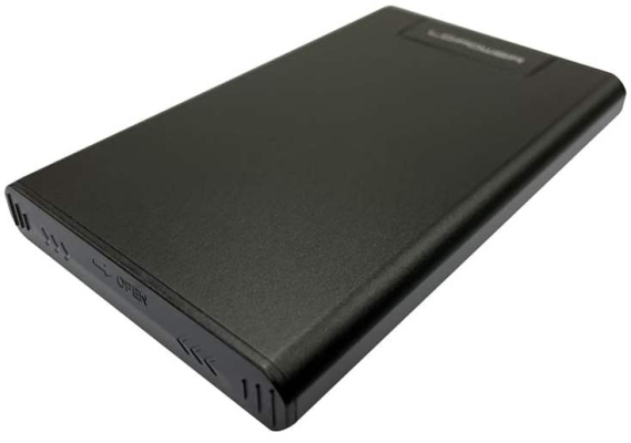 2.5" (6,35cm) LC-Power USB-C Festplattengehäuse LED Anzeige, Schwarz (für SATA HDD / SSD)