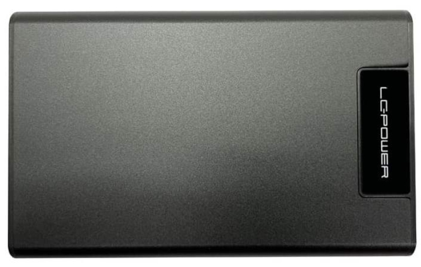2.5" (6,35cm) LC-Power USB-C Festplattengehäuse LED Anzeige, Schwarz (für SATA HDD / SSD)