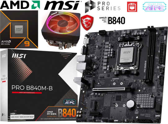 AMD Ryzen 9 7900 - Heatpipe Kühler -MSI PRO B840M-B