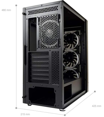 LC-Power Gaming 802B Black_Wanderer_X, schwarz, Glasfenster