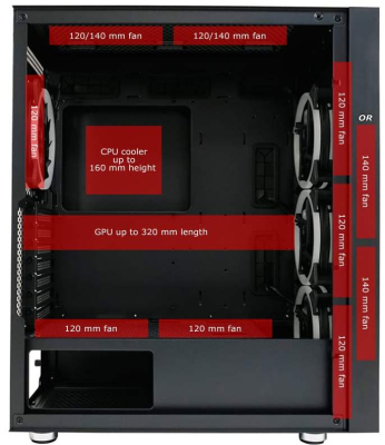 LC-Power Gaming 802B Black_Wanderer_X, schwarz, Glasfenster