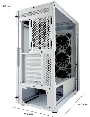 LC-Power Gaming 802W White_Wanderer_X, weiß, Glasfenster