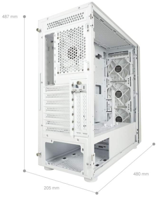 LC-Power Gaming 810W Bright_Crawler_X, weiß, Glasfenster