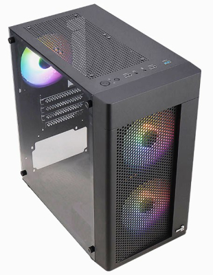AeroCool Hexform, inkl. 3x Lüfter LED RGB, Glasfenster