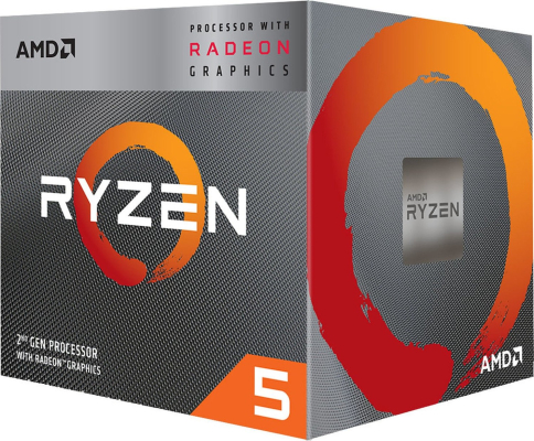 AMD Ryzen 5 3400G Box (4 Kerne, 8 Threads, 3.70 GHz / Turbo 4.20 GHz)