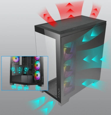 AZZA Cove Black, Glasfenster