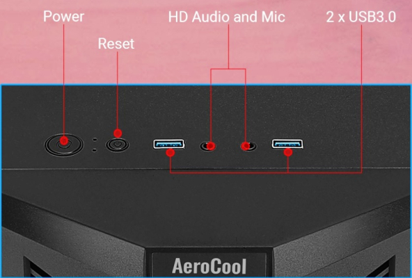 AeroCool Prime ARGB, Glasfenster