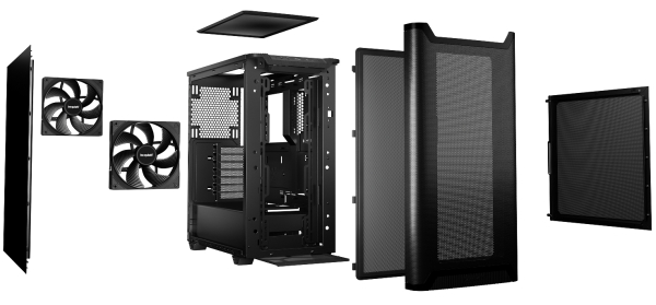 be quiet! Pure Base 501 Airflow Black, schallgedämmt