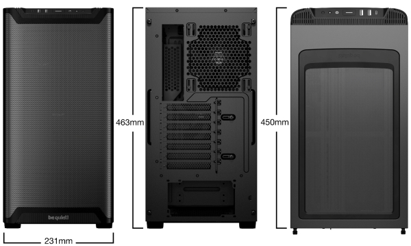 be quiet! Pure Base 501 Airflow Window Black, Glasfenster