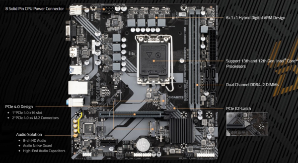 GIGABYTE B760M H DDR4