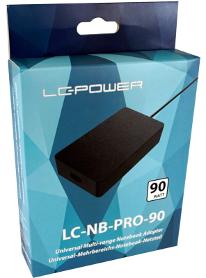 Notebook-Netzteil LC-Power LC-NB-PRO-90, (90W, inkl. 10 Adapterstecker)