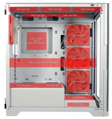 LC-Power Gaming 806W Crosswind_X, weiß, Glasfenster