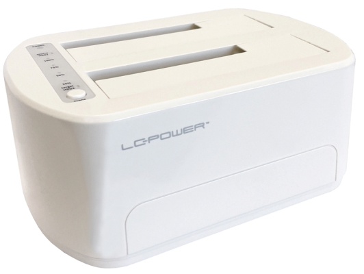 2,5" / 3,5" HDD+SSD LC-Power USB3.2 Dual Bay Dockingstation mit Klon-Funktion