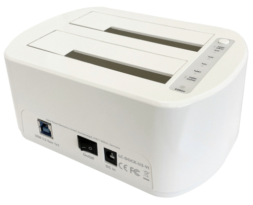 2,5" / 3,5" HDD+SSD LC-Power USB3.2 Dual Bay Dockingstation mit Klon-Funktion
