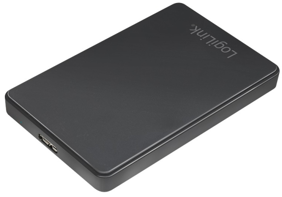 2.5" (6,35cm) LogiLink USB 3.0 Festplattengehäuse LED Anzeige, Schwarz (für SATA HDD / SSD)