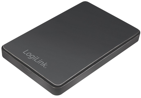 2.5" (6,35cm) LogiLink USB 3.0 Festplattengehäuse LED Anzeige, Schwarz (für SATA HDD / SSD)