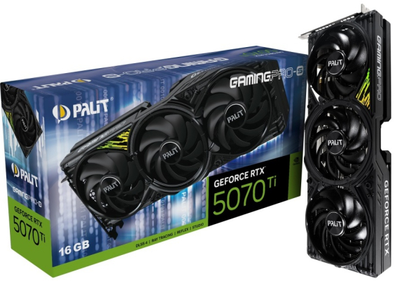 16GB GDDR7 GeForce RTX 5070 Ti Palit GamingPro-S
