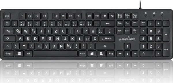 Perixx Periboard-117 schwarz, USB, DE