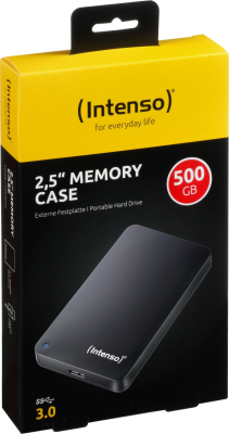 500GB HDD Extern Intenso Memory Case 2,5" USB 3.0 Schwarz