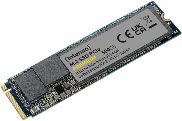 500GB SSD M.2 PCIe 3.0 NVMe Intenso PREMIUM (Lesen: 2100 / Schreiben: 1700)