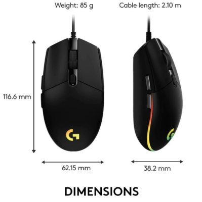 Logitech G102 Lightsync Black