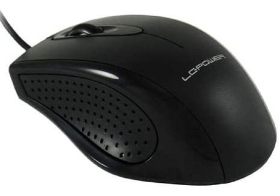 LC-Power M710B Optical USB Maus (3-Tasten, 800dpi, beidhändig)
